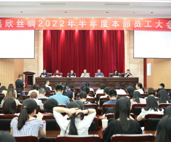 尊龙凯时人生就是搏丝绸召开2022半年度总部员工大会